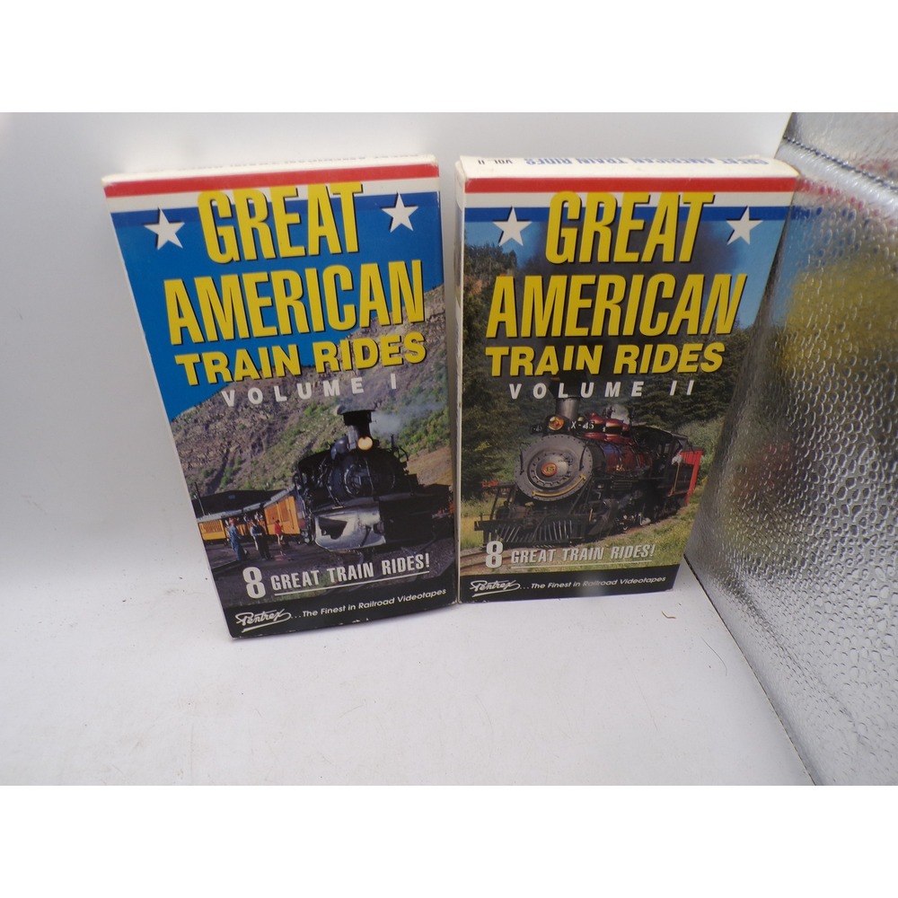 Great American Train‎ Rides Vol I & II VHS Pentrex Railroad Documentary Set 2pk